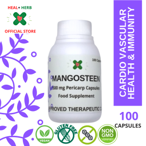 MANGOSTEEN HERBAL FOOD SUPPLEMENT 100 CAPSULES 500mg Xanthone Blood Sugar Control and Slimming MX3