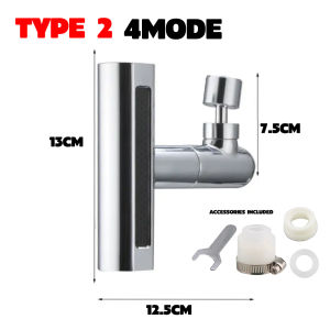 Universal Waterfall Faucet Filter Head Tap Adapter 360° Rotation Kitchen Accessories Sink Faucet Sprayer Tap Extension