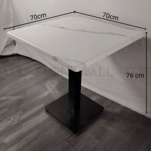 Furnimall Durable Super Top Dining Table Premium Restaurant Table Cafe Table Solid Meja Makan Kafe