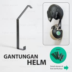 Gantungan Helm Berdiri - Gantungan Helm Jaket - Gantungan Helm Sepeda - Gantungan Tas Sekolah - Gantungan Tas Tiang - Tempat Helm Besi - Tempat Helm 1 Set - Gantungan Kunci Motor