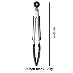ArtLiving Kitchen Tongs With Silicone TipsStainless Steel BBQ Cooking Grilling Locking Food Tongs 7 Inch 9 Inch 12 Inch14 Inch Tongs