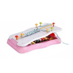 DIY Bracelet Craft Kit Include Braid Loom Kids Creativity Educational Friendship Bracelet Making Kit Girls Boy Adjustable Pegs