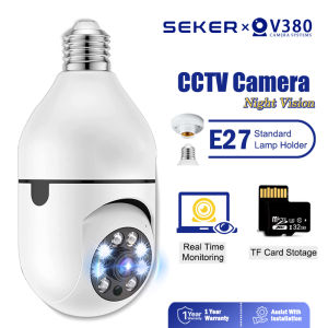 CCTV V380 PRO Smart WiFi Motion Detection Kamer Lampu 360 Degree PTZ View Home Security IP Camera