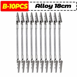 50ชิ้นสายยางตัวหนีบรูปจระเข้ที่ไม่ใช่ปากคีบแบบมีฉนวนแบบ DIY คลิปรูปภาพบันทึกที่ใส่กระดาษโน้ตรูปภาพที่หนีบการ์ดป้ายราคา