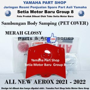 Pet Cover Tail Sambungan Body Bodi Samping Merah Glossy All New Aerox Connected Asli Yamaha Surabaya