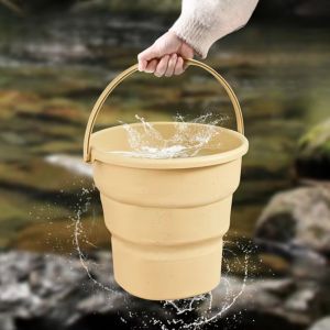 NCNC(OKDEALS01) Collapsible Folding Bucket Plastic Portable Fishing Bucket Easy To Store Thickened Large Capacity Bucket Bathroom