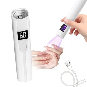 JUSTODO Rechargeable LED UV Nail Lamp Digital Display Quick Drying UV Curing Lamp Portable With Timing Function LED Nail Dryer Pen DIY Manicure Nail