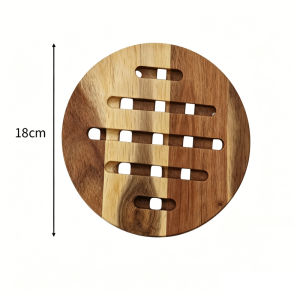 Bamboo Coaster Mats Hot Pot Holder Non-Slip Heat Resistant Table Dish Cup Mat Circle Tray Anti Scalding Coaster Holder