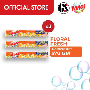Wings Solve Floral Fresh Detergent Bar 370g | Set 3