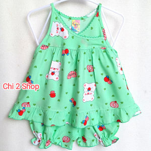 Đồ bộ tole lanh bé gái C2H03 quần áo trẻ em sơ sinh áo sát nách bé gái quần áo trẻ em dưới 3 tuổi đồ bộ mặc nhà giá rẻ thoáng mát