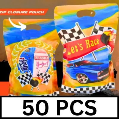 PP1002 Race Car Hot Loot Bag Chips Bag Chipsbag Zip Plastic Candy Party Giveaway Souvenir