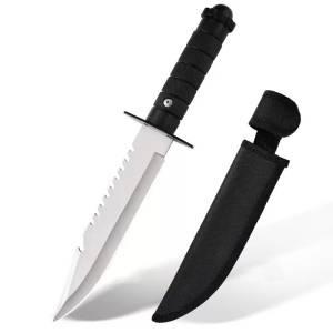 Compact 4Cr13 Stainless Steel Outdoor Utility Knife with Protective Sheath and Belt Strap