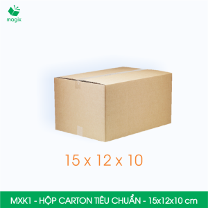 MXK1 - 15x12x10 cm - 100 hộp carton đóng hàng tiêu chuẩn - Thùng carton hộp giấy | Magix Packaging