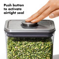 OXO Houseware Steel POP Container Rectangle - 2.5L (BPA-Free & Stainless Steel Cap). 