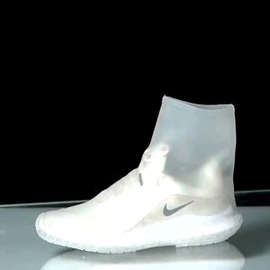 Sarung Cover Sepatu Bots Hujan Kuat Elastis dan Anti Slip Reusebale Rain Cover Shoes Boot size 34-44 Gray