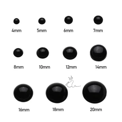 Túi 100 mắt thú dán gấu bông nhiều size | Mắt thú len DIY nhiều size