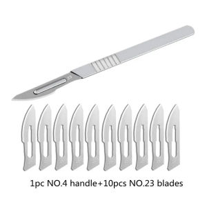 10Pcs Scalpel surgical set Carbon steel Scalpel blade Size 11/23 Medical knife DIY Cutting hand tools