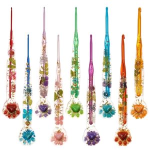 OKKFINE Cat Paw Crochet Hook Macaron Style Flower Pattern Yarn Crochet   2.0-6.0mm Knitting  Tool Yarn Crocheting