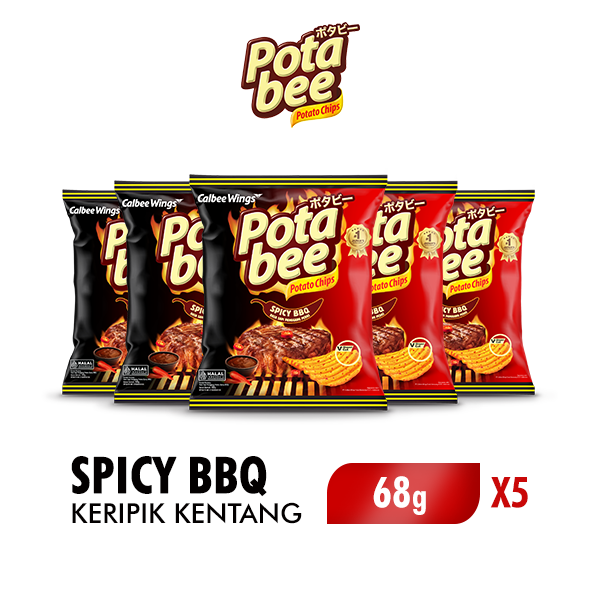 [Paket isi 5] Potabee Sapi Panggang Pedas (Spicy BBQ) 68gr | Lazada ...