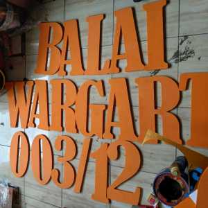 Huruf Timbul Bahan Busa Ati Tinggi 20cm