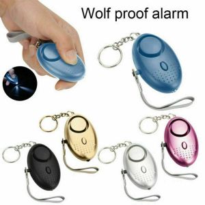 140DB Personal Alarms Burglar Alarms For Women Girl Kids Wolf Alarms LED Flashlight Self Defense Alarm Keychain Emergency 1
