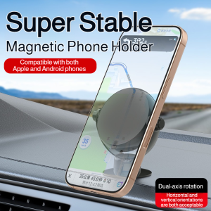 Cell Phone Holder Rotatable Car Phone Holder Flexible Dual Axis Atmosphere Stability Magnetic Durable