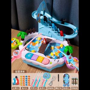 Childrens Multi-Functional Electric Fishing Rod Fishing Toy Boys and Girls Early Childhood Education for Baby Puzzle 1 to 3-6 Birthday Gift