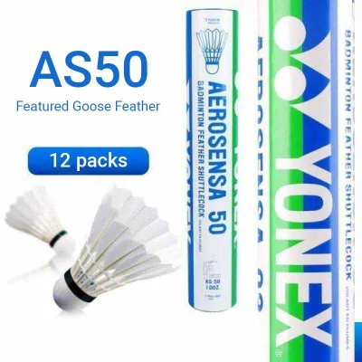【OG】 YO-NEX Badminton Shuttlecock AS50 Badminton balls 12pcs Goose Feather 77 Speed