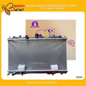 QUEENBEE 15034 Nissan Sunny Sentra AD Van Wingroad 1.8 L4 Radiator Assembly M/T 360x688x22mm 21410-4M400 (Polar)