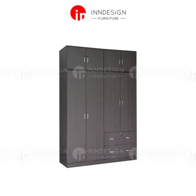 [INNDESIGN.SG] Gozzi5ft10 Doors Wardrobe With 2 Drawers (Fully Assembled and Free Delivery)