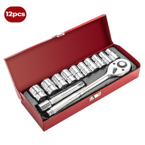 Kunci Socket Wrench Pas Socket 1/2" Set Car Repair Tool 12 pcs 10-24MM - G-20015