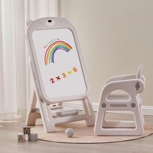 Bảng Vẽ Từ Điều Chỉnh Độ Cao Kèm Ghế Ngồi Cao Cấp Babypods (tặng kèm bộ bút màu hộp số và lau bảng)