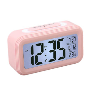 LED Digital Alarm Clock Electronic Digital Alarm Screen Desktop Clock for Home Office Backlight Snooze Data Calendar Desk Clocks