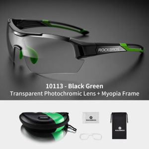 ROCKBROS Photochromic Cycling Bicycle Bike Glasses Outdoor Sports MTB Bicycle Bike Sunglasses Goggles Bike Eyewear Myopia Frame