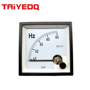 Sq-72 45-65Hz 45-55Hz tần số Bảng điều chỉnh Hertz Meter AC 110V 220V 380V vuông 72*72 Mét