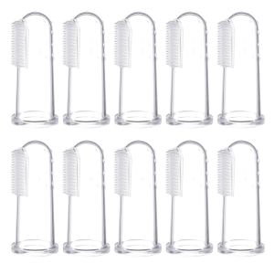 HEAVEN 5/10pcs Ultra-Soft Cat Silicone Toothbrush Transparent Remove Bad Breath Dog Toothbrush Safe Teeth Cleaning Fingertip Toothbrush Dogs
