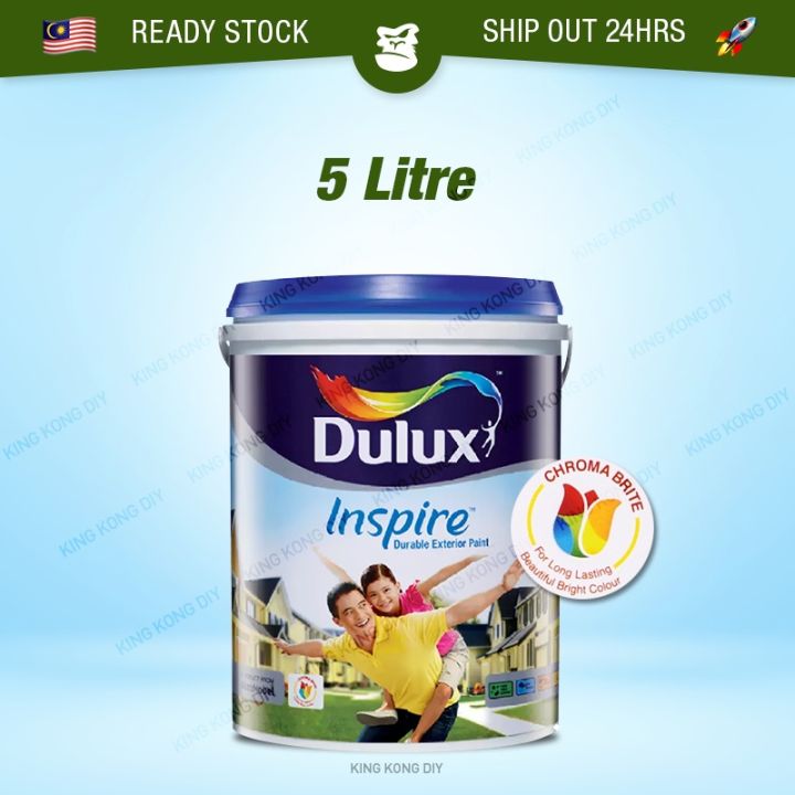 🔥READY STOCK🔥 5L ICI DULUX Inspire Exterior Durable Paint Weathershield ...