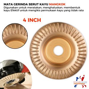 Mata Gerinda 4inch Serut Kayu Model mangkok Amplas / Gerinda Ukir Kayu 4inch
