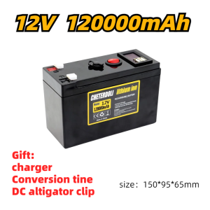 แบตเตอรี่ลิเธียม 12V 120Ah Battery เหมาะสำหรับ ไฟสำรองฉุกเฉิน/UPS/ระบบเตือนภัย/โซลาเซลล์/เครื่องพ่นยา/เกษตรและอื่นๆ