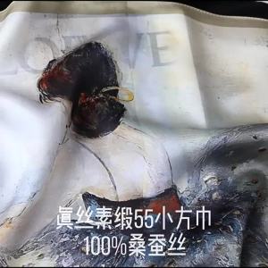 100% Natural Silk Scarf Women Ballet Dancer Bandana Foulard Oil Painting Neckerchief Scarves Designer Square Bufandas Mujer 55cm2026