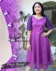Dress brokat wanita lengan pendek/kebaya pendek keluarga/ kebaya pesta natal dan tahun baru