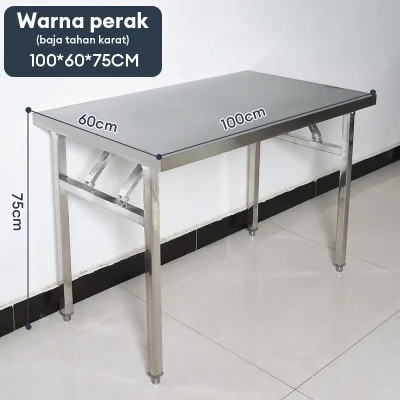 Meja Makan Meja Lipat Makan Stainless Meja Belajar Meja Pelatihan Serbaguna Meja Kantor Besi