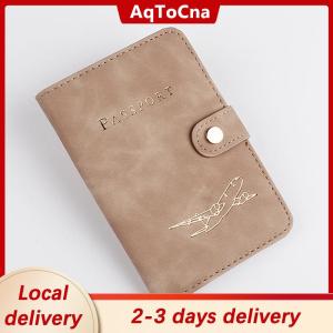 [COD] AqToCna Ship within 24 hours Waterproof Passport Holder Covers Case Travel PU Leather Credit Card Wallet Cute Passport Book For Women Men Passport Cover