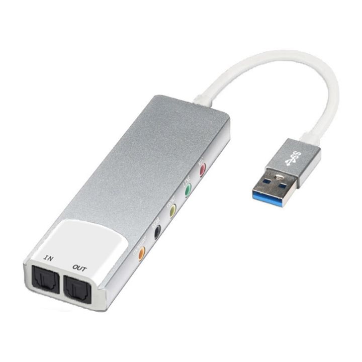Computer Usb External Sound Card USB External Audio Converter External Audio Card 5.1 Channel Headphone ...