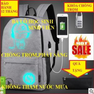 Balo Nữ Nam Cao Cấp [BẢO HÀNH 1 NĂM ] Nhập KhẩuKhông Thấm NướcChống Trộmphát sáng .Mã BALO102  0974988877
