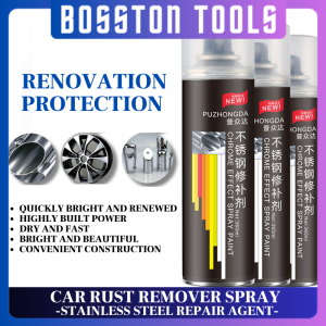 350mL No Rust Chrome paint spray Cartridges With Chrome Plated Steel Wheel Spray Color 350mL Car Spray Color Chrome Polished Metal Car Rust Remover Stainless steel paint