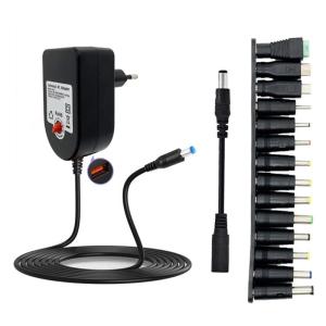 3-12V Adjustable Power Supply Adapter 36W with Overloads Protections 14 Interchangeable Connectors