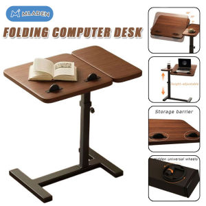 Tulip Home Furnishings Store Portable Laptop Table Rolling Desk Lockable Wheels Height Adjustable Tilt Top Side Table Home Office Study