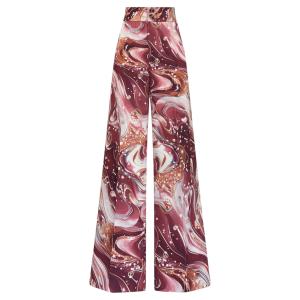 กางเกงขายาวเอวสูง ทรงกระบอก ผู้หญิง พิมพ์ลายกราฟฟิก ผ้าคอตตอน ทิ้งตัว ใส่สบาย สีสวย รุ่น IR088