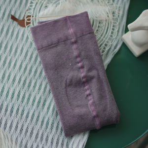 600d Mùa Xuân Và Mùa Thu Săn Chắc Chân Siêu Nhỏ Áp Lực Cotton Sọc Dọc Tất Lót Trong Quần Lót Nhung Trẻ Em Nữ Màu Trắng Yến Mạch